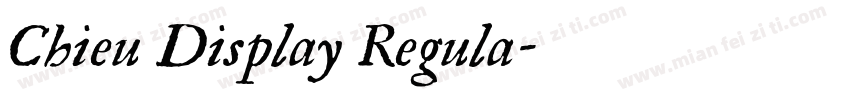 Chieu Display Regula字体转换